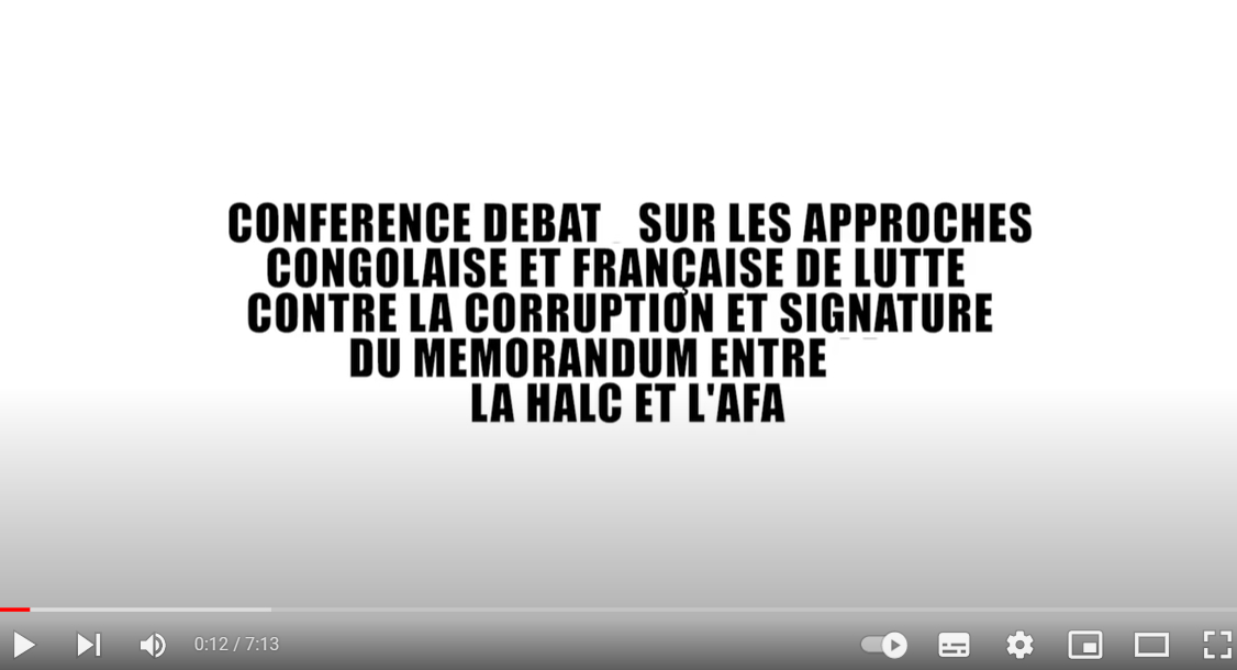 Conférence débat sur les approches congolaises et françaises de lutte contre la corruption