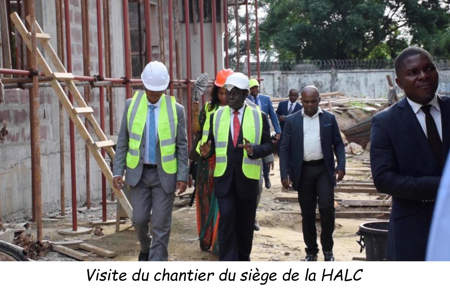 Visite du chantier du siège de la HALC